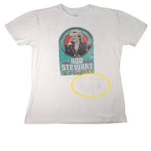 Rod Stewart 2022 Tour In‎ Concert White T Shirt Womens XL